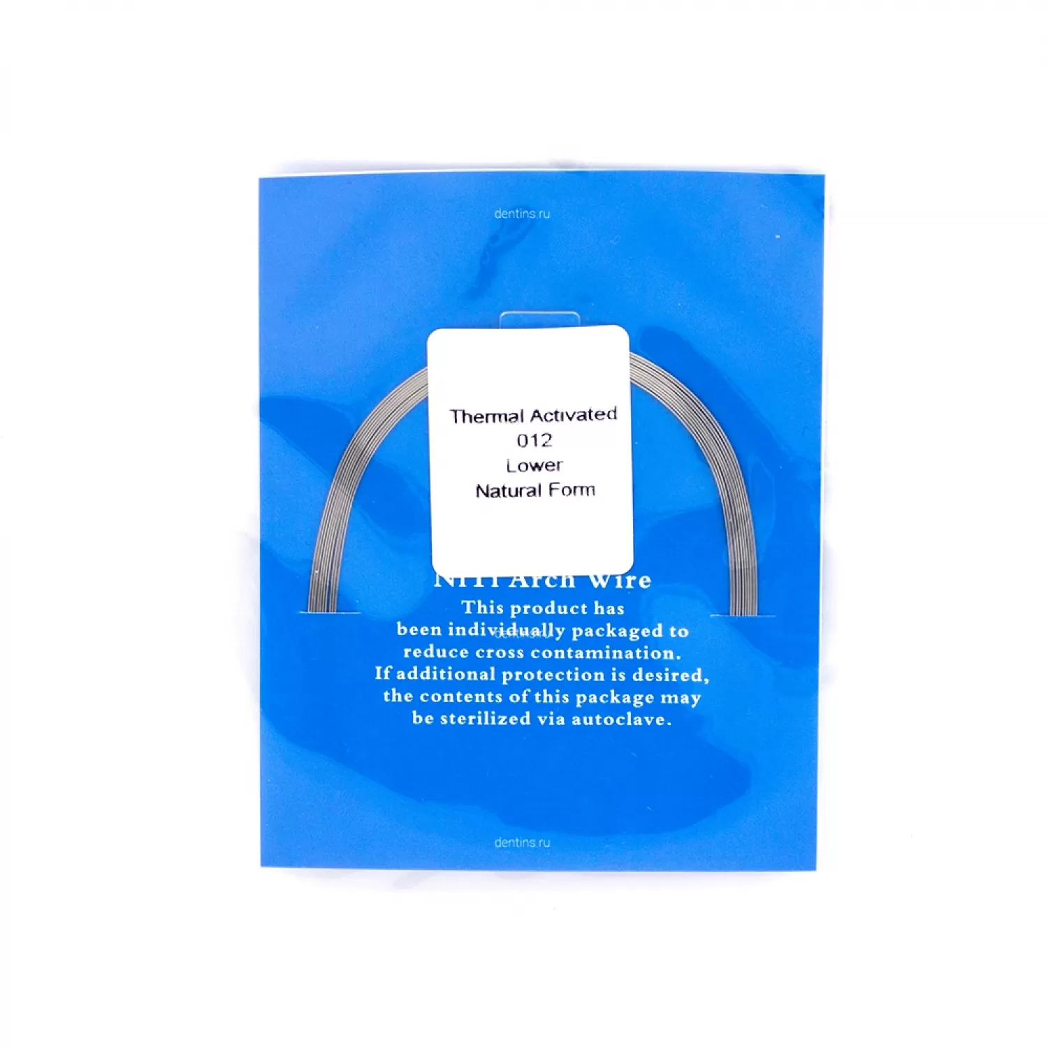 Дуга ортодонтическая NiTi круглая 012, нижняя, термоактивная Natural A-quality, 10 шт